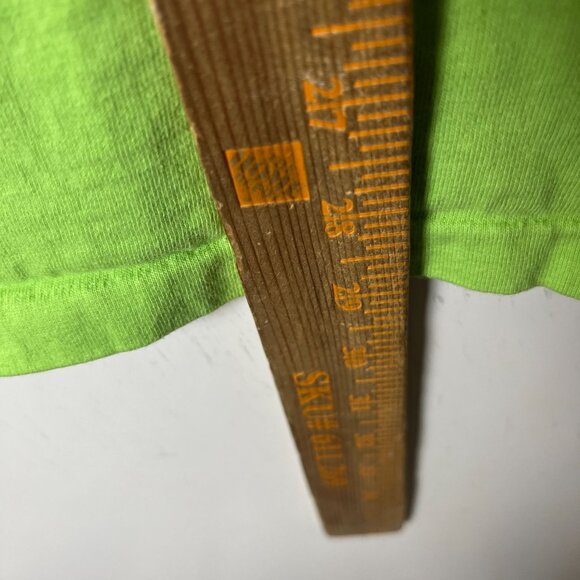 Vintage 90s New Orleans T Shirt Adult Green Large L USA Single Stitch Solid Logo - Picture 10 of 16